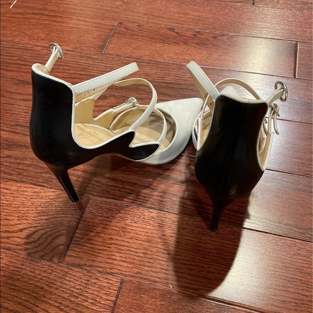 Rachel Zoe black and white closed toe stilletos size 7.5 - Picture 3 of 7